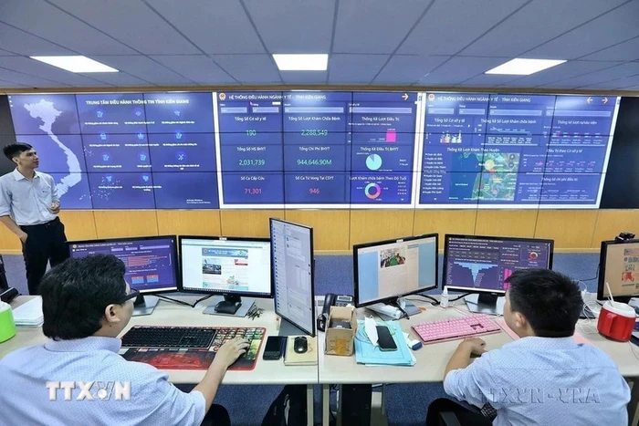 Hạ tầng chuyển đổi số ở tỉnh Kiên Giang. Ảnh: Minh Quyết/TTXVN