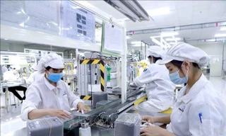 Sản xuất linh kiện điện tử tại Công ty Youngbag ViiNa khu Công nghiệp Bình Xuyên, Vĩnh Phúc. Ảnh minh họa: TTXVN
